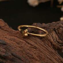 1pc Luxury 24K Gold Bowknot Ring, Suitable As Valentine's Day, Mother's Day, Wife's Gift