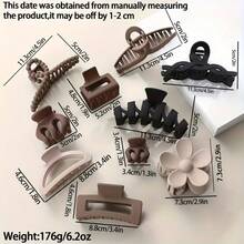 10pcs - Women's Hairpin Set, Suitable For Daily Wear, Hairpins With Patterns For Thick Hair, Non-Slip Hair Accessories, Multiple Styles, Neutral-Colored Hairpins And Combination Sets. An Ideal Choice For Girls On Party Occasions, Or As An Exquisite Gift For Friends And Girlfriends.