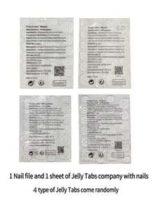 24Pcs Rectangle Shape Long Lasting Ombre Glitter Design False Nails Nail Art Kit, Suitable For Women And Girls Press On Nails Nail Supplies Nails - 淺粉色 - 查看 6