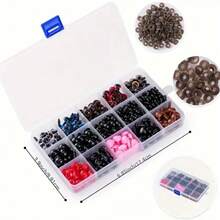 752 st säkerhetsögon och näsor, lämpliga för virkade säkerhetsögon med brickor, gör-det-själv-plyschtillverkningsset