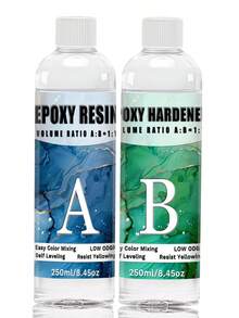 240ml-500ml Epoxy Resin Kit - Crystal Clear Epoxy Resin Kit & Hardener For DlY Art, MoldCasting, Wood, Jewelry Making, Coasters, TableTop, Countertop Coating - Food , Heat & UV Resistant - Epoxy Resin - View 10