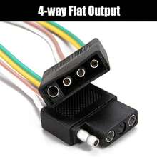 CZC AUTO 4 Pin Trailer Light Wire Harness Extension 18 Gauge 4-Way Flat Wiring Connector, 1ft, For Trailer Boat Car RV Truck - ColorA - View 4