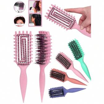 Curl Defining Brush, Curly Hair Brush,Vented Hair Brush For Detangling, Shaping And Defining Curls For Women And Men Less Pulling,Hair Brush,Slick Back Brush,Styling Brush,Curly Hair Brush,Edge Brush,Hair Comb,Brush Hair,Hair Brush Set,Comb Hair,Comb For Curls,Detangling Brush,Hair Brush For Women,Hair,Travel,Hair Products,Hair Tools,Hair Stuff,Barber,Barber Accessories,Barbershop,Hairdressing Equipment