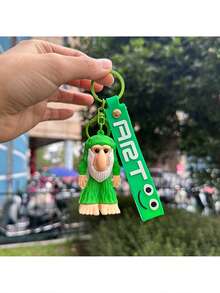 1PC "Shan Hai Jing" Character Mini Statues Keychains, Cartoon Plush Pendants, Silicone Car Keychains, Interesting Bag Accessories, Decorations, Fun School Decorations, Halloween Accessories, Teacher's Day Gifts, Christmas Gift Ideas,Brainrot,Brainrot