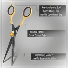 Dog Grooming Scissor - Professional Down-Curved Shear With Ergonomic Handle Japanese Stainless Steel Triing Scissor For Dogs, Cats And Other Pets, Sharp (Straight Scissors),21501292 - 彩色 - 查看 5