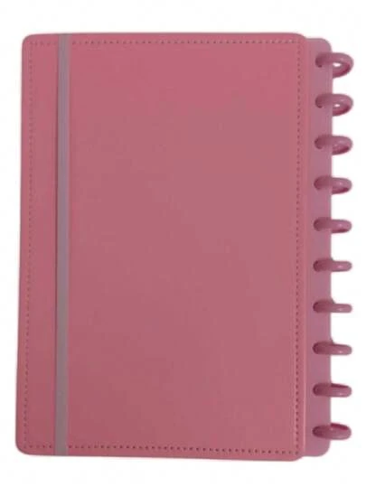 Caderno Inteligente A5 / B5 / A4 com Discos Removíveis 80 Folhas – Azul, Pink, Rosa Claro, Verde, Lilás e Preto