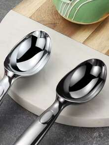 1pc Custom Ice Cream Dipping Tool Custom With Your Name Personalize Stainless Steel Ice Cream Scoop Versatile Dessert Spoon For Ice Cream Fruit And More Comfortable Grip Scoop For Home Use Christmas Gifts - Multicolor - View 6