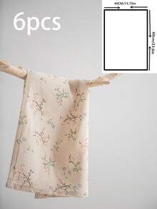 1/4/6pcs Vintage Floral Napkins, Suitable For Wedding, Party, Restaurant Decor, Christmas, Thanksgiving, Daily Use, Gatherings