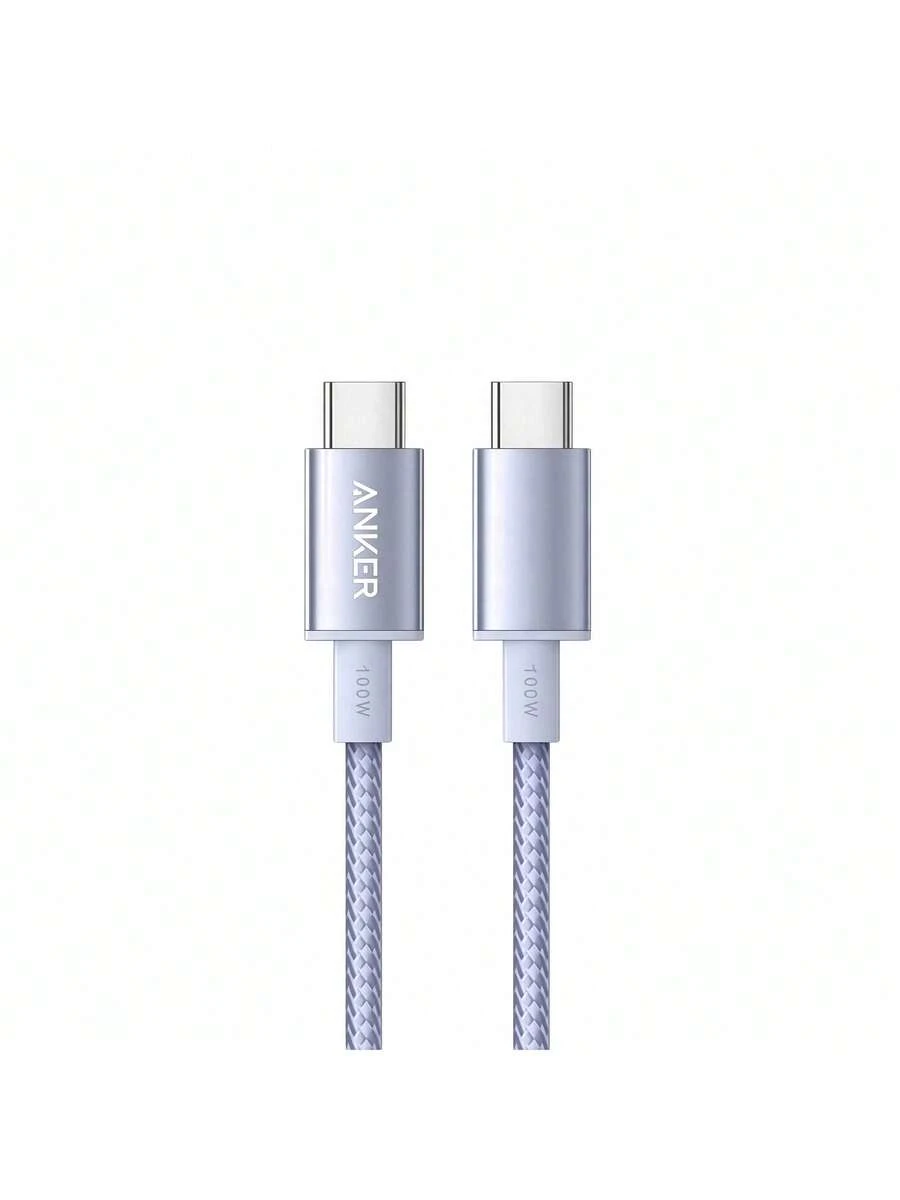 anker A875 Type-C Durable Fast Charging Data Cable With Anti-Loss Charging Protection, Strong Wire And Stretch Resistance, Intelligent Current Matching, Suitable For Home And Office Use (Purple) - Purple - View 1