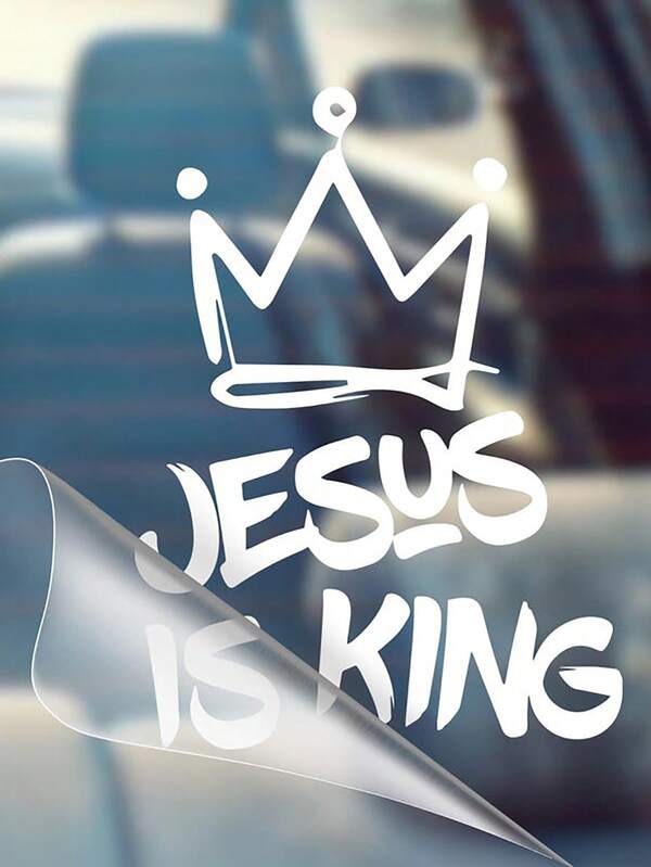 1pc I Love Jesus|With God All Things Are Possible|Jesus Is King|John Car Decals Bumper Stickers, Door And Window Decals, Wall Stickers, Laptop Stickers Home And Lifestyle Room Decor Home Decor Wall Decor Bedroom Decor Kitchen Decor