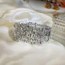 1 件奢华复古水钻镶嵌弹性女士手链，时尚个性化朋克风格装饰，适合派对、旅行、日常穿着