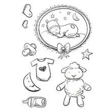 ختم شفاف عنصر خلفية DIY للحساب، ديكور بطاقة رجعي