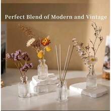 1 pieza Jarrón de vidrio retro a rayas, jarrón de flores de vidrio transparente simple con decoración de capullos de flores para el Día de la Madre, decoración de escritorio para el hogar, jarrón de arreglo floral, adorno para el cuidado de las flores, regalo para mi madre, decoración del hogar, decoración de la habitación