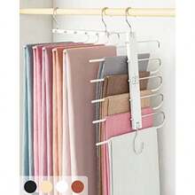 MORALVE Pants Hangers Space Saving -  European Beechwood Scarf And Jean Hangers - Closet Organizer And Space Saver Pant Rack, Leggings Hanger, And Scarf Holder With 360° Swivel Hook(1 Pack White) - Type4 - 查看 1