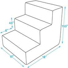 Best Pet Supplies Dog Stairs & Steps - Foam Steps For Small Dogs & Cats, Non-Slip Indoor Balanced Pet Step Support, Dog Ramp, No Assembly, Paw Print On Beige, 3-Step (13.5-Inch Height),21720292 - 米色 - 查看 5