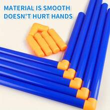 迷你折叠足球门，夏季户外运动的最佳选择，塑料足球杆框架套装，青少年充气运动玩具，适合室内外团队比赛 - 藍色 - 查看 7