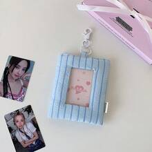 1pc INS Korean Style 3-Inch Photo Card Protector Case, Versatile Student Campus ID Card Holder, Backpack Pendant