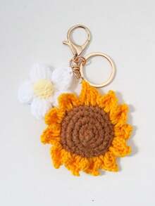 1 pieza Llavero de ganchillo de unicolor hecho a mano, manualidades DIY, llavero con borla trenzada, accesorio de estilo bohemio para bolso, ideas de regalo para el Día del Maestro, Navidad, accesorios para bolsos y coches, para amigos y hermanas - Multicolor - Ver 22