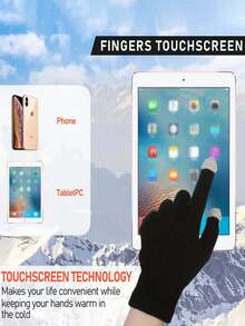 5pcs/2pcs Winter Warm Outdoor Sports Accessories: Thick Warm Hat, Neck Girdle, Touch Screen Gloves And Plush Earmuffs, Suitable For Outdoor Skiing, Cycling And Hiking - Multicolor - View 5