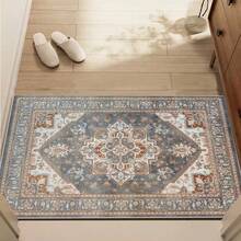 Washable Mat, Vintage Medallion Entryway Mat Door Mat With Non- Backing, Front Entrance Mat For Entrance Bedroom Bedside Kitchen Laundry Home Decor Christmas Decor Kitchen Rug