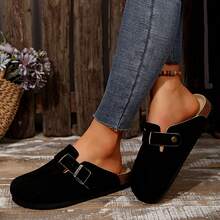 Flat Shoes With Comfort Cork Footbed Shoes For Women Stylish And Versatile Slippers For Outdoor Comfort And Elegance Summer Slides Shoes Sandals For Women Flat Outdoor Walking Travel - 黑色 - 查看 10