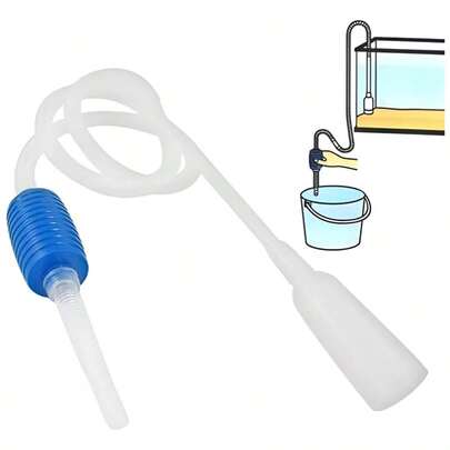 Sifão Aspirador Para Limpeza De Aquário Com Bomba De Sucção