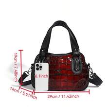 Bolso de mano de mujer con estampado de cocodrilo de lujo, bolso de hombro de gran capacidad y versátil de moda, bolso minimalista para ir al trabajo