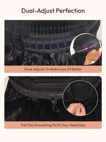 Hair Water Wave Headband Glueless Wigs 100% Human Hair No Glue No Lace Fit For All Head Sizes With Invisi Drawstring Beginner Friendly Hook Fit No-Slip Unice Wigs