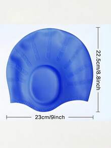 男女通用防水泳帽 - 高弹力护耳长发帽 - 大号硅胶潜水帽，男女通用泳帽，专业工厂直销，硅胶成人女士泳帽，防水防雾长发适用