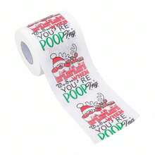 1 rouleau de papier hygiénique imprimé avec le Père Noël et le bonhomme de neige - à double usage comme papier toilette de Noël et essuie-tout jetable de cuisine. Serviettes en papier rouleau de Noël pour la décoration et la mise en place de table de fête, vaisselle jetable pour les fournitures de fête de Noël