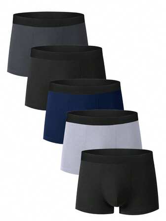 5 piezas de calzoncillos tipo bóxer transpirables para hombres, ropa interior para hombres de talla grande