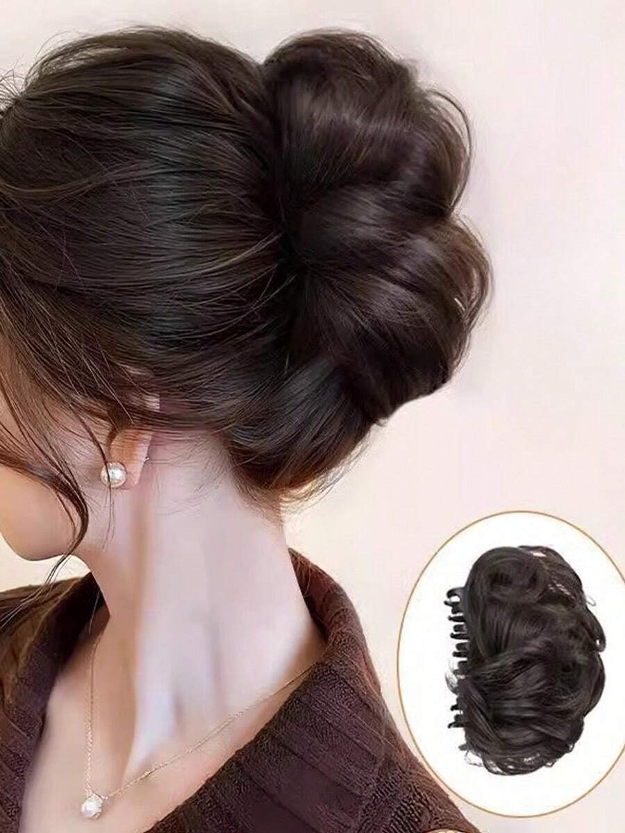 1pc Pompadour Hairstyle Hairpiece With Clips For Young Ladies With Flower-Shaped Top And High Crown For Increased Hair Volume And Decorative Accessory Winter Claw Clips Elegant Hair Clips Fashion Hair Clutch