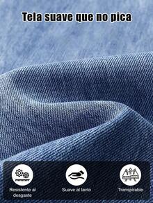 Jeans Acampanados de Alta Elasticidad para Mujer en Azul Lavado con Bolsillos Laterales con Solapa - Ajuste Cómodo, Denim Rasgado y Elegante para Uso Casual - Azul lavado medio - Ver 10