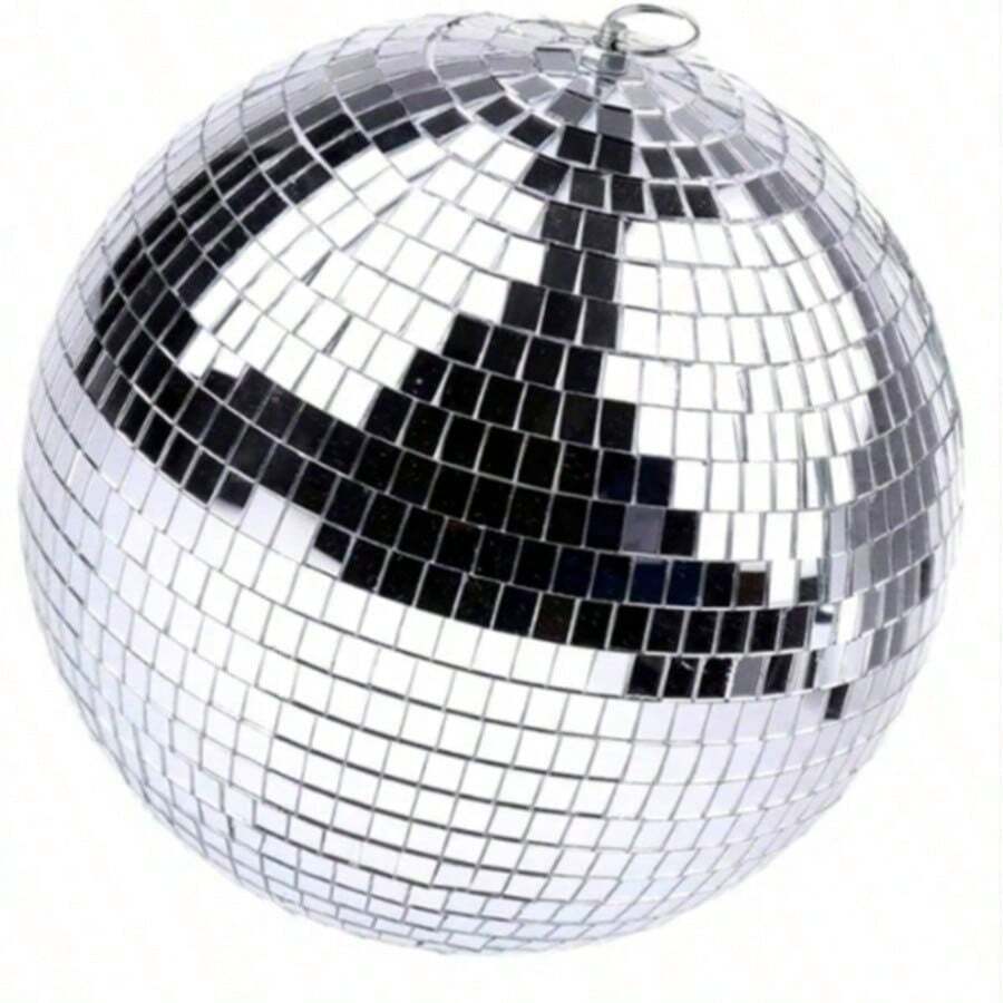 1Pc Halloween Holiday Decor Ball Disco Mirror Ball Multi-Size Cool And Fun Silver Hanging Party Disco Ball - Large Party Decoration Party Design Mirror Ball Hanging Disco Lighting Ball Suitable For DJ Clubs, Stage Bars, Parties, Weddings, Holiday Decorations Disco Ball