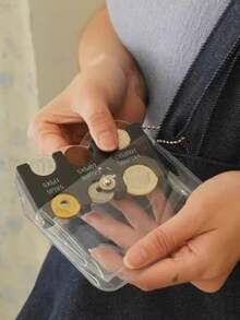 Carteira porta-moedas japonesa (2 unidades/1 unidade), mini carteira, porta-moedas portátil, organizador de moedas, item essencial para viagens, porta-cartões transparente, carteira pequena e charmosa para homens e mulheres. - Multicolorido - Ver 7