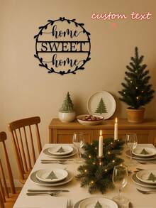 HELLOYOUNG 1pc Personalized Door Plaque - Modern Front Door Decor, Customizable Family Name, Door Knocker And Hanging Nameplate | Weather-Resistant Indoor/Outdoor Decorative Accessory, Multipurpose, Decorative, Reusable, Ideal Gift For Him, Her, Boyfriend, Dad, Girlfriend, Mom, Family, Friends