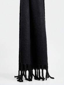 Men's Winter Scarf Cashmere Wool Blend Warm Large Blanket Wrap Thick Soft Big Tassel Shawl Plaid Snood