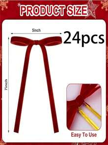 1 pièce/6 pièces/12 pièces/24 pièces/48 pièces Décoration de nœud de Noël rouge, nœuds décoratifs classiques pour les fêtes à accrocher, convient pour les arbres de Noël, couronnes, vignes, boîtes cadeaux, décoration festive, nœuds décoratifs élégants, fournitures pour fête de Noël, convient pour la maison, la cheminée, la décoration de porte, la décoration d'escalier