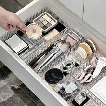 صندوق تخزين مكياج أكريليك كبير السعة، صندوق عرض أدوات التجميل متعدد الوظائف، صينية تخزين مقسمة متعددة الأحجام، أدوات العناية باليدين، صندوق تخزين مستحضرات التجميل، منظم الخزانة، صندوق تخزين المكتب والخزانة، ملحقات الحمام، منظم الوجه والأدراج، منظم متعدد الأغراض لتخزين المنزل