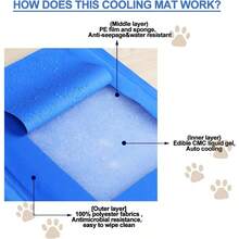 Tapete Refrescante para Perros 50 * 90CM, Alfombrilla de Refrigeracin para Mascotas con Pelotas de Juguete, Resistente, Antigotas, Lavado - Pequeño - Ver 8