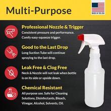 Plastic Spray Bottles Leak Proof Technology Empty 32 Oz Pack Of 3 Made In USA - 16 Oz, 2 Pack - View 7