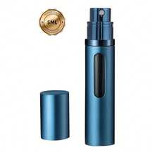 1pc Redesigned Perfume Spray Bottle, Portable Perfume Refillable Atomizer, Bottom Fill Mini Spray Travel Perfume Bottle, Pump Fills Directly From The Bottom Without Removing The Cap, 100% Pure Glass Inner Bottle, With A Visible Window So You Can Easily Know How Much Perfume Is Left, Available In 5ml / 8ml /10ml