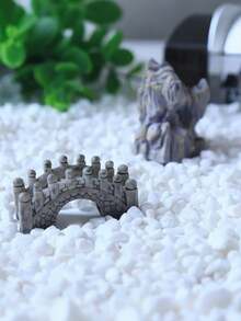 迷你白色鹅卵石填充物，适用于多肉植物、仙人掌、盆景和其他DIY植物，可用于岩石花园装饰，也适用于室内/室外、水族箱、玻璃容器和微景观。 - 白色 - 查看 7