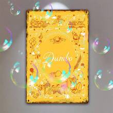 1pc Vintage Circus-Themed Metal Tin Poster - Retro Carnival Decor With Hot Air Balloons, Vintage Cars - Bold Yellow & Black Wall Art For Home, Bar, Cafe, Party - Dumbo Decoration - Ideal Christmas Gift For Movie Lovers, Cafe Artwork, Whimsical Design, Handcrafted Look, Decorative Sign, Bar Owners, 2D Perfect For Room Decor 55QQ - 20,32*30,48 cm - Xem 1
