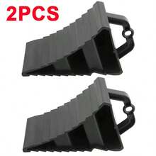 2 PCS Tire Stopper Wheel Chocks Block Heavy Duty For Car Truck Rv Camper Trailer - Black - View 3