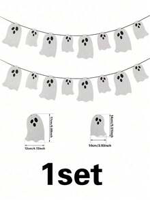 Décorations de fête d'Halloween - Bannière et guirlande de sorcières avec chauves-souris, citrouille pour la décoration