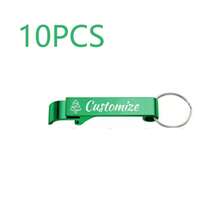 1/10 piezas Abrebotellas personalizado con llavero, personalizable con nombre/logotipo/texto, con temática navideña a granel para recuerdos de fiesta, regalos corporativos, decoraciones de boda y Año Nuevo, de acero inoxidable duradero y fácil de limpiar - Adecuado para eventos promocionales, fiestas navideñas y recuerdos para invitados
