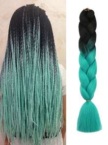 Paquete de 1 cabello trenzado grande de 24 pulgadas apto para mujeres, color rosa oscuro, extensiones de cabello sintético de ganchillo útiles y hábiles, resistentes al calor, para Halloween, Navidad, Año Nuevo, carnaval y festivales de música - Multicolor - Ver 30
