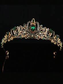 1 件优雅奢华公主皇冠发饰，水钻头饰头带，适合女士、化妆舞会、婚礼、生日、拍照 - 銀色 - 查看 21