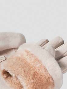 1pair Women's Autumn And Winter Warm GlovesTouchable Gloves Padded And Thickened Wind ChillPrevention Students Cute Riding Electric Car Gloves WammAnd Comfortable Suitable For Sports And Daily Use,Styles Shipped Randomly